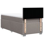 Casa si Gradina - Mobilier - Paturi si accesorii - Paturi - Pat box spring cu saltea, gri taupe, 90x190 cm, textil - Infinity.ro
