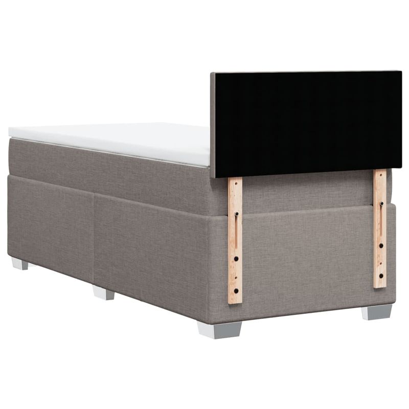 Casa si Gradina - Mobilier - Paturi si accesorii - Paturi - Pat box spring cu saltea, gri taupe, 90x190 cm, textil - Infinity.ro