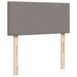 Casa si Gradina - Mobilier - Paturi si accesorii - Paturi - Pat box spring cu saltea, gri taupe, 90x190 cm, textil - Infinity.ro