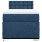 Casa si Gradina - Mobilier - Paturi si accesorii - Paturi - Pat box spring cu saltea, albastru, 100x200 cm, textil - Infinity.ro
