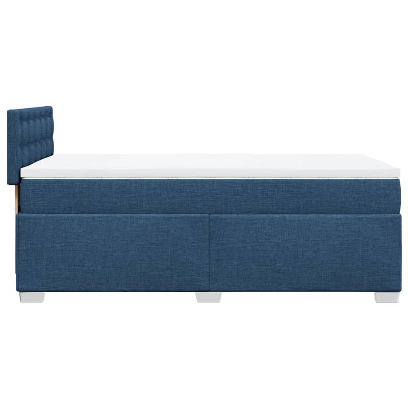 Casa si Gradina - Mobilier - Paturi si accesorii - Paturi - Pat box spring cu saltea, albastru, 100x200 cm, textil - Infinity.ro
