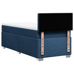 Casa si Gradina - Mobilier - Paturi si accesorii - Paturi - Pat box spring cu saltea, albastru, 100x200 cm, textil - Infinity.ro