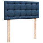 Casa si Gradina - Mobilier - Paturi si accesorii - Paturi - Pat box spring cu saltea, albastru, 100x200 cm, textil - Infinity.ro