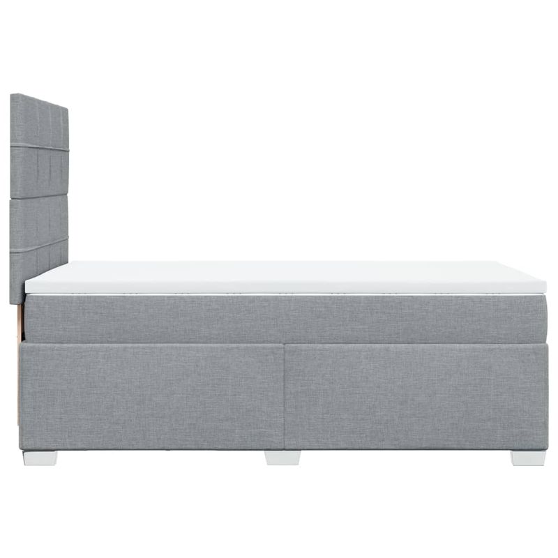 Casa si Gradina - Mobilier - Paturi si accesorii - Paturi - Pat continental cu saltea, gri deschis, 80x200 cm, textil - Infinity.ro