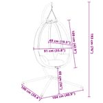 Casa si Gradina - Gradina si terasa - Balansoare si hamace - Balansoare - Scaun suspendat tip ou, cu suport, bej, tesatura si otel - Infinity.ro