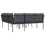 Casa si Gradina - Gradina si terasa - Mobilier exterior - Seturi mobila gradina - Set canapea de gradina cu perne, negru, otel si textilena - Infinity.ro