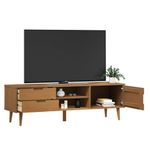 Casa si Gradina - Mobilier - Comode si corpuri - Comode - Dulap TV „MOLDE” maro, 158x40x49 cm, lemn masiv de pin - Infinity.ro