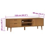Casa si Gradina - Mobilier - Comode si corpuri - Comode - Dulap TV „MOLDE” maro, 158x40x49 cm, lemn masiv de pin - Infinity.ro