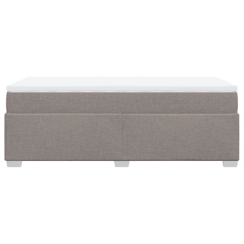 Casa si Gradina - Mobilier - Paturi si accesorii - Paturi - Pat box spring cu saltea, gri taupe, 90x190 cm, textil - Infinity.ro
