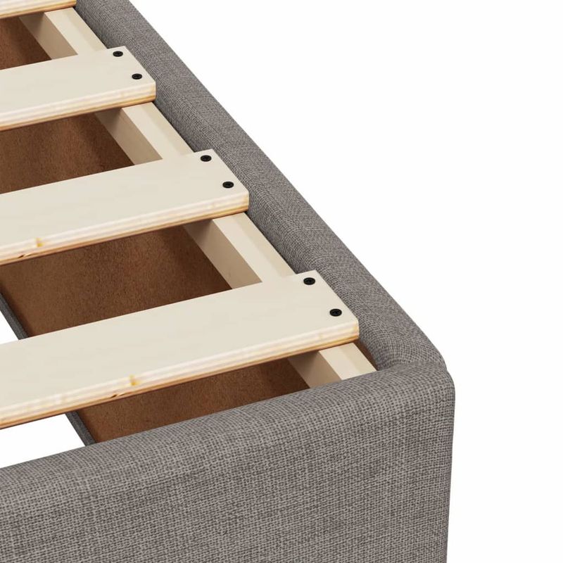 Casa si Gradina - Mobilier - Paturi si accesorii - Paturi - Pat box spring cu saltea, gri taupe, 90x190 cm, textil - Infinity.ro