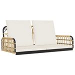 Casa si Gradina - Gradina si terasa - Mobilier exterior - Bancute de gradina - Banca de balansoar cu perne, 105x58x38 cm, poliratan si otel - Infinity.ro