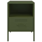 Casa si Gradina - Mobilier - Comode si corpuri - Noptiere - Noptiere 2 buc. verde maslina 36x39x50,5cm otel laminat la rece - Infinity.ro