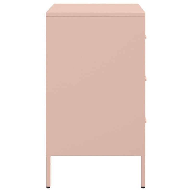 Casa si Gradina - Mobilier - Comode si corpuri - Noptiere - Noptiera, roz, 36x39x68 cm, otel laminat la rece - Infinity.ro