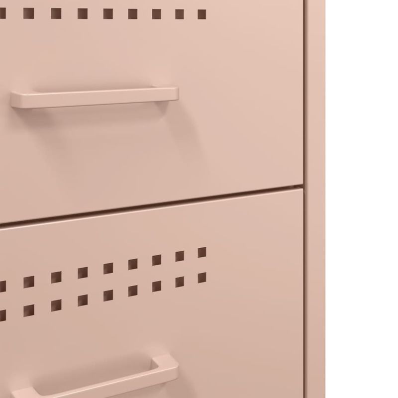 Casa si Gradina - Mobilier - Comode si corpuri - Noptiere - Noptiera, roz, 36x39x68 cm, otel laminat la rece - Infinity.ro