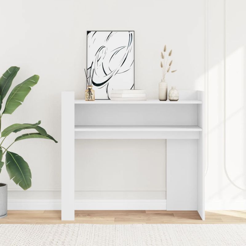 Casa si Gradina - Mobilier - Comode si corpuri - Console - Masa consola, alb, 100x35x90 cm, lemn prelucrat - Infinity.ro