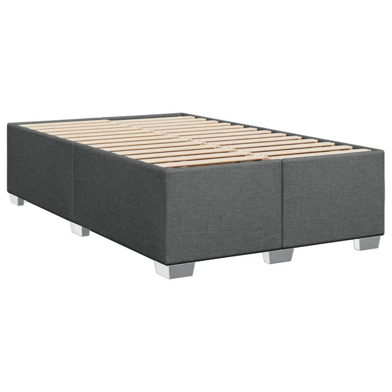 Casa si Gradina - Mobilier - Paturi si accesorii - Paturi - Pat box spring cu saltea, gri inchis, 100x200 cm, textil - Infinity.ro