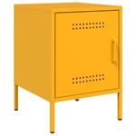 Casa si Gradina - Mobilier - Comode si corpuri - Noptiere - Noptiere, 2 buc., galben mustar, 36x39x50,5 cm, otel - Infinity.ro