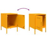 Casa si Gradina - Mobilier - Comode si corpuri - Noptiere - Noptiere, 2 buc., galben mustar, 36x39x50,5 cm, otel - Infinity.ro