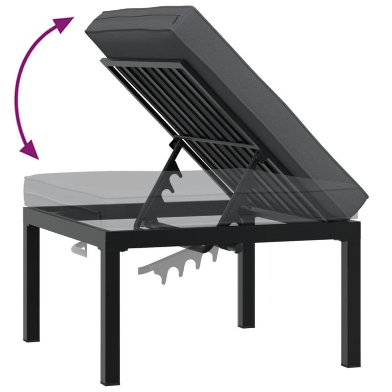 Casa si Gradina - Gradina si terasa - Mobilier exterior - Seturi mobila gradina - Set canapea de gradina, 5 piese, cu perne, negru, aluminiu - Infinity.ro