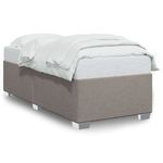 Casa si Gradina - Mobilier - Paturi si accesorii - Paturi - Cadru de pat, gri taupe, 90x190 cm, material textil - Infinity.ro