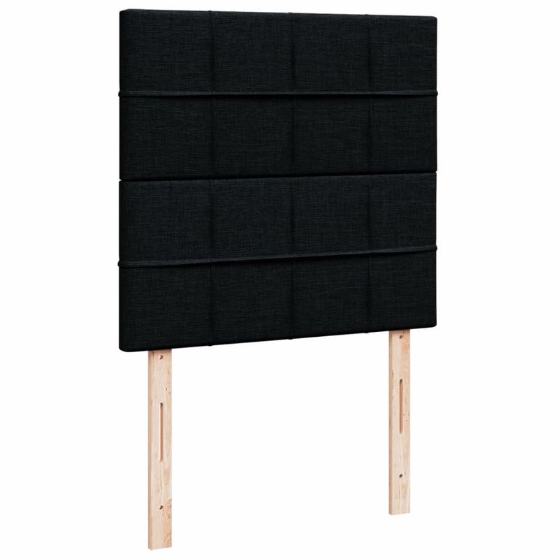 Casa si Gradina - Mobilier - Paturi si accesorii - Paturi - Pat box spring cu saltea, negru, 80x200 cm, textil - Infinity.ro
