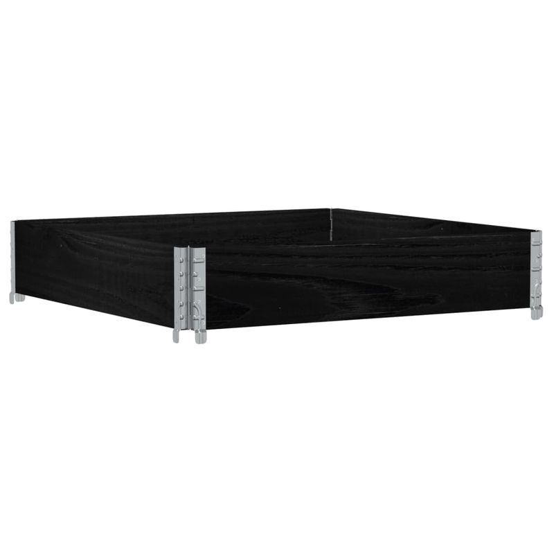 Casa si Gradina - Gradinarit si plante - Plante si ghivece - Ghivece si suporturi - Jardiniera de gradina, negru, 100x100 cm, lemn masiv pin, mărime 100x100x21.5 cm - Infinity.ro