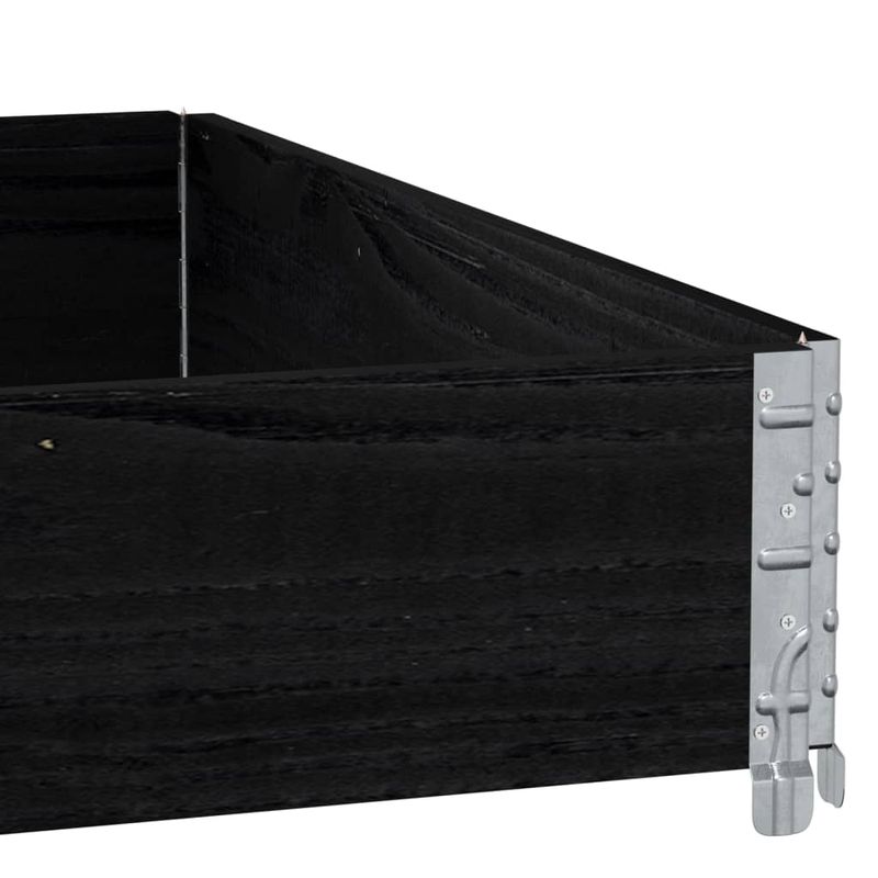 Casa si Gradina - Gradinarit si plante - Plante si ghivece - Ghivece si suporturi - Jardiniera de gradina, negru, 100x100 cm, lemn masiv pin, mărime 100x100x21.5 cm - Infinity.ro