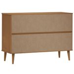 Casa si Gradina - Mobilier - Comode si corpuri - Comode - Dulap cu sertare „MOLDE”, maro, 113x40x80 cm, lemn masiv de pin - Infinity.ro