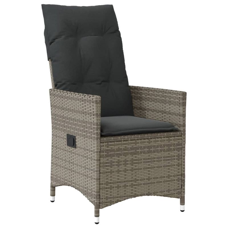 Casa si Gradina - Gradina si terasa - Mobilier exterior - Seturi mobila gradina - Set bistro de gradina cu perne, 11 piese, gri, poliratan - Infinity.ro
