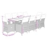 Casa si Gradina - Gradina si terasa - Mobilier exterior - Seturi mobila gradina - Set bistro de gradina cu perne, 11 piese, gri, poliratan - Infinity.ro