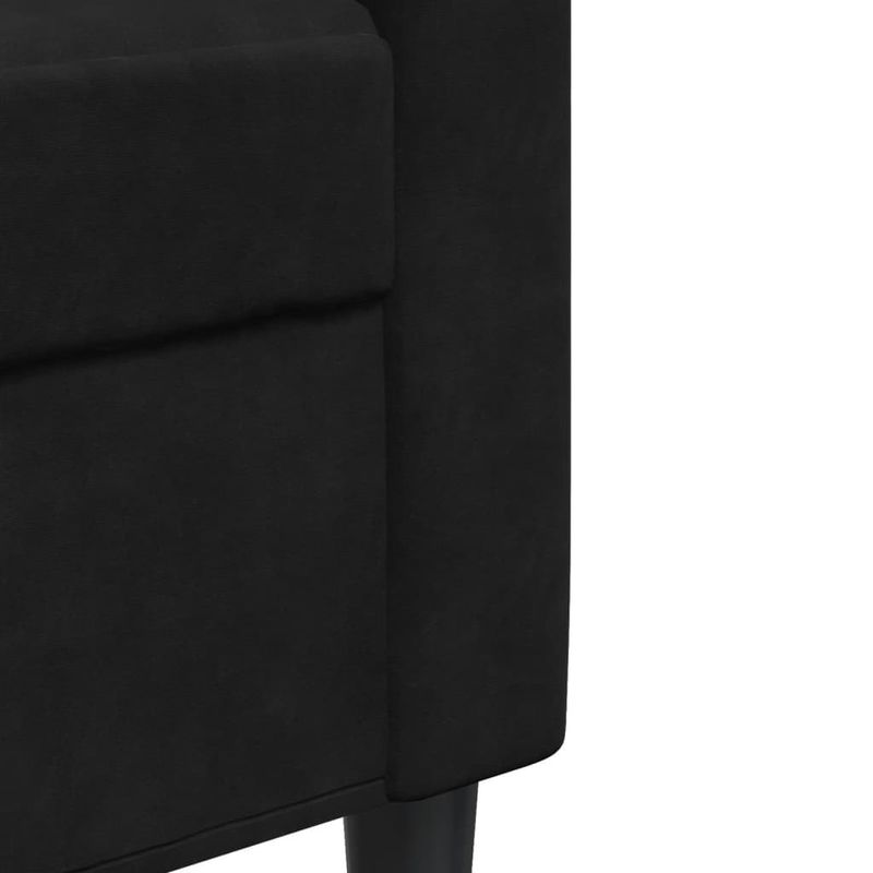 Casa si Gradina - Mobilier - Seturi de mobilier - Seturi living - Set de canapele cu perne, 2 piese, negru, catifea - Infinity.ro