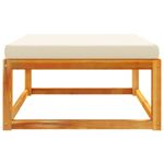 Casa si Gradina - Gradina si terasa - Mobilier exterior - Canapele si fotolii gradina - Taburet de gradina cu perna, 65x65x29 cm, lemn masiv acacia - Infinity.ro