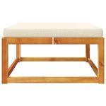 Casa si Gradina - Gradina si terasa - Mobilier exterior - Canapele si fotolii gradina - Taburet de gradina cu perna, 65x65x29 cm, lemn masiv acacia - Infinity.ro