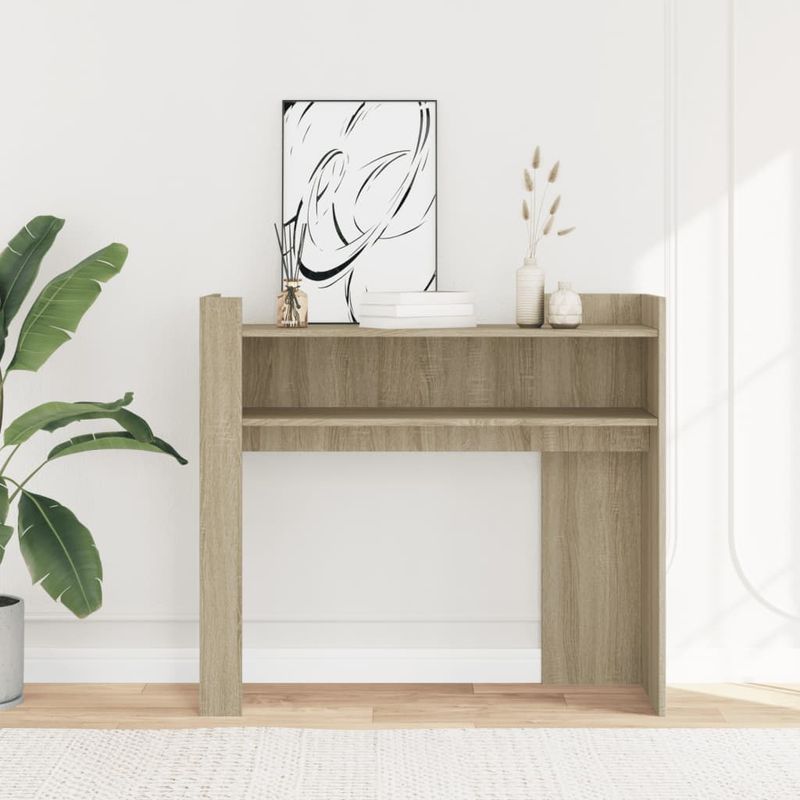 Casa si Gradina - Mobilier - Comode si corpuri - Console - Masuta consola, stejar sonoma, 100x35x90 cm, lemn prelucrat - Infinity.ro