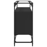 Casa si Gradina - Mobilier - Comode si corpuri - Comode - Dulap, blat din sticla negru 98x35x81 cm lemn prelucrat - Infinity.ro