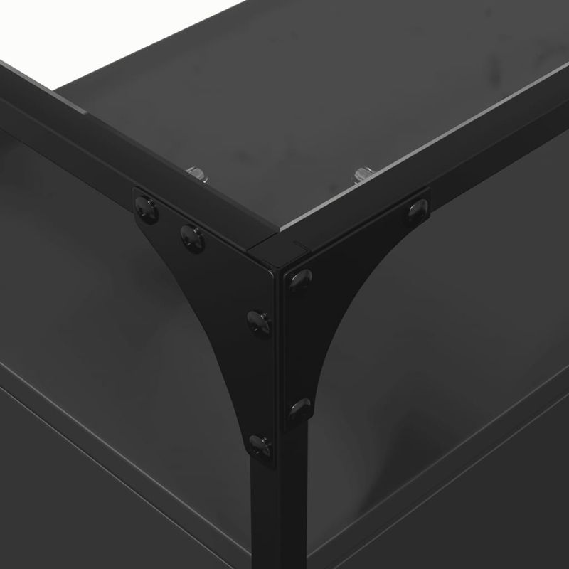 Casa si Gradina - Mobilier - Comode si corpuri - Comode - Dulap, blat din sticla negru 98x35x81 cm lemn prelucrat - Infinity.ro