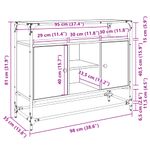 Casa si Gradina - Mobilier - Comode si corpuri - Comode - Dulap, blat din sticla negru 98x35x81 cm lemn prelucrat - Infinity.ro