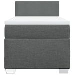 Casa si Gradina - Mobilier - Paturi si accesorii - Paturi - Pat box spring cu saltea, gri inchis, 80x200 cm, textil - Infinity.ro
