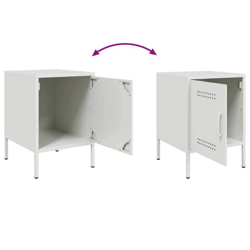 Casa si Gradina - Mobilier - Comode si corpuri - Noptiere - Noptiera, alb, 36x39x50,5 cm, otel - Infinity.ro