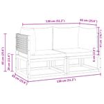 Casa si Gradina - Gradina si terasa - Mobilier exterior - Seturi mobila gradina - Canapele de colt de gradina cu perne, 2 buc., lemn masiv acacia - Infinity.ro