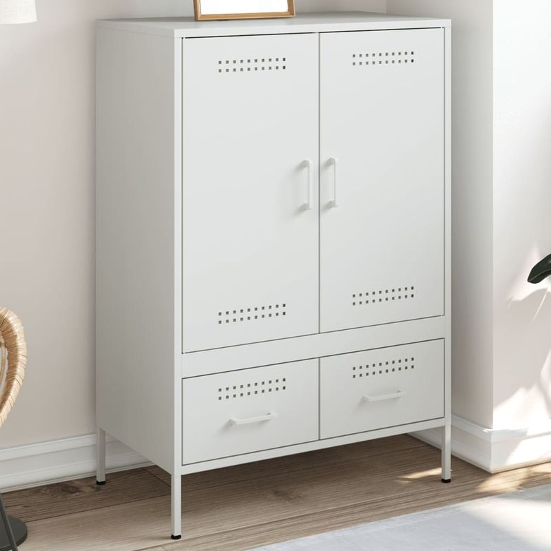 Casa si Gradina - Mobilier - Comode si corpuri - Corpuri bucatarie - Dulap inalt, alb, 68x39x101,5 cm, otel laminat la rece - Infinity.ro