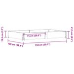 Casa si Gradina - Gradinarit si plante - Plante si ghivece - Ghivece si suporturi - Jardiniera de gradina, negru, 150x100 cm, lemn masiv pin, mărime 150x100x21.5 cm - Infinity.ro
