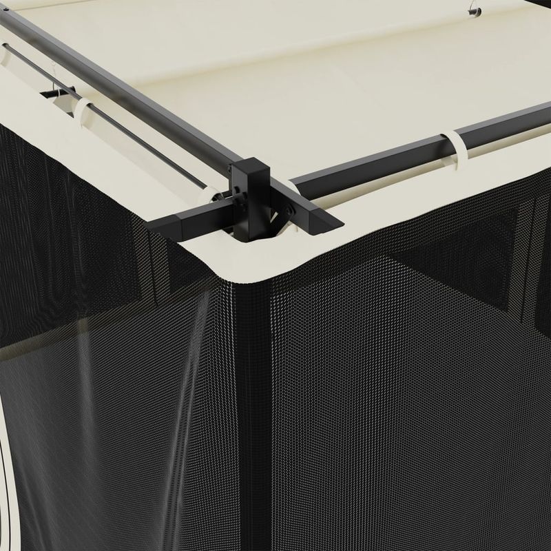 Casa si Gradina - Gradina si terasa - Umbrele si pavilioane - Pavilioane - Foisor cu pereti din plasa, crem, 3x3 m, otel - Infinity.ro