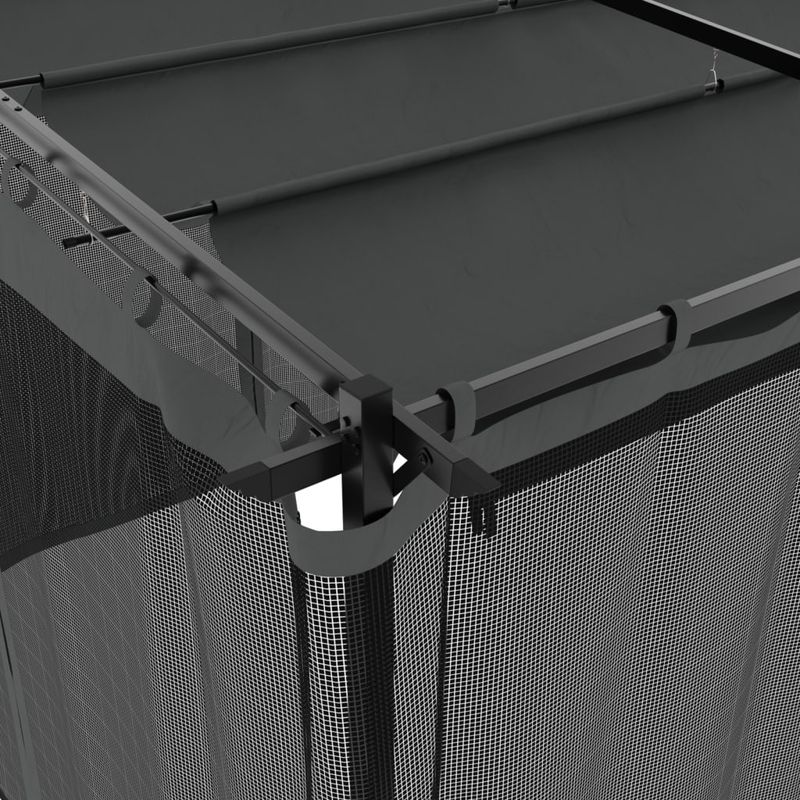 Casa si Gradina - Gradina si terasa - Umbrele si pavilioane - Pavilioane - Foisor cu pereti din plasa, antracit, 6x3 m, otel - Infinity.ro