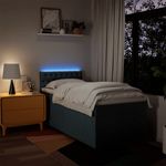 Casa si Gradina - Mobilier - Paturi si accesorii - Paturi - Pat box spring cu saltea, albastru, 90x190 cm, textil - Infinity.ro