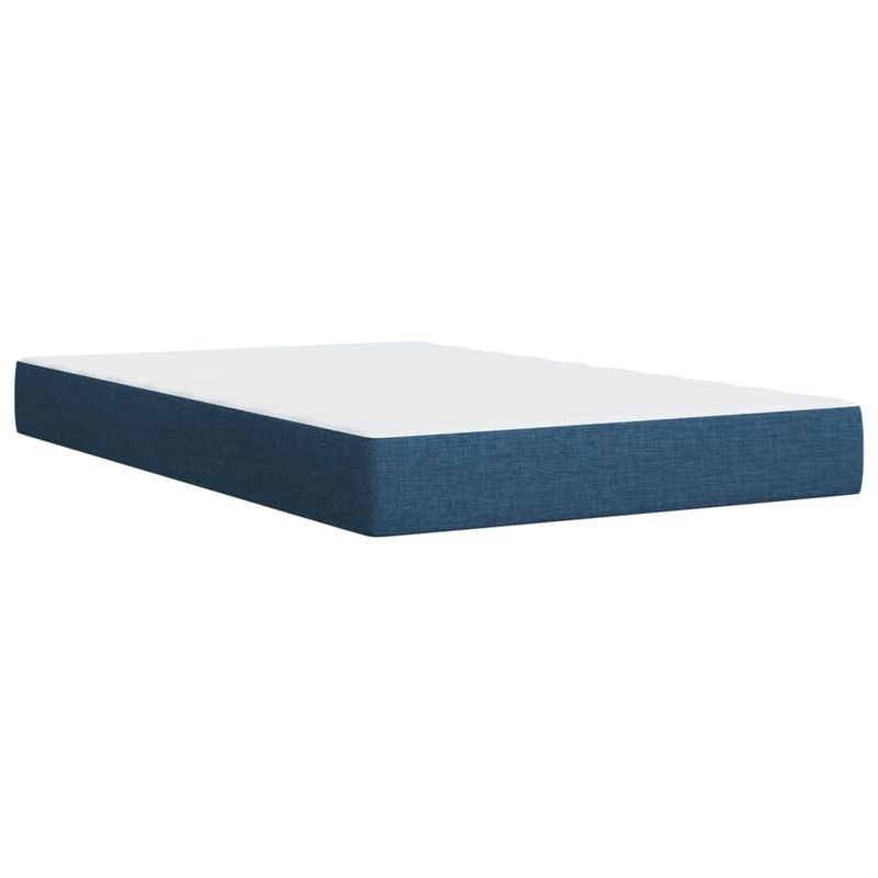 Casa si Gradina - Mobilier - Paturi si accesorii - Paturi - Pat box spring cu saltea, albastru, 90x190 cm, textil - Infinity.ro