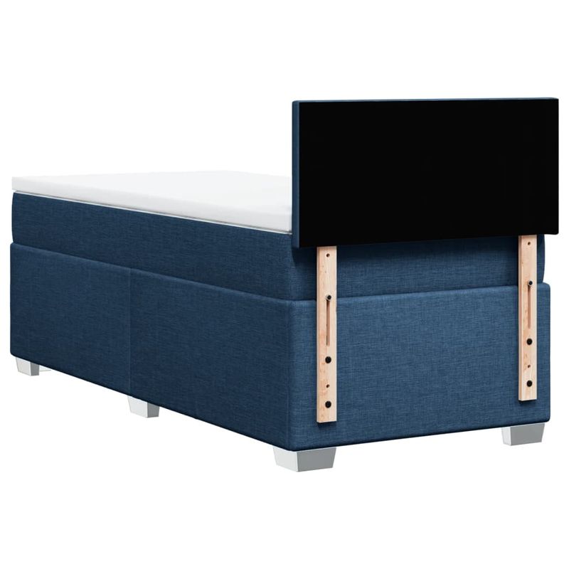 Casa si Gradina - Mobilier - Paturi si accesorii - Paturi - Pat box spring cu saltea, albastru, 90x190 cm, textil - Infinity.ro