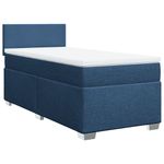 Casa si Gradina - Mobilier - Paturi si accesorii - Paturi - Pat box spring cu saltea, albastru, 80x200 cm, textil - Infinity.ro