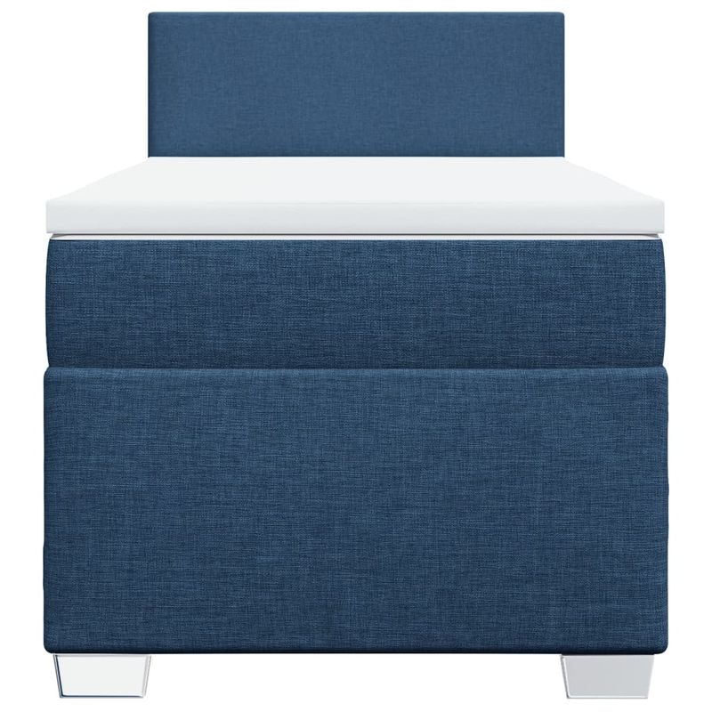Casa si Gradina - Mobilier - Paturi si accesorii - Paturi - Pat box spring cu saltea, albastru, 80x200 cm, textil - Infinity.ro