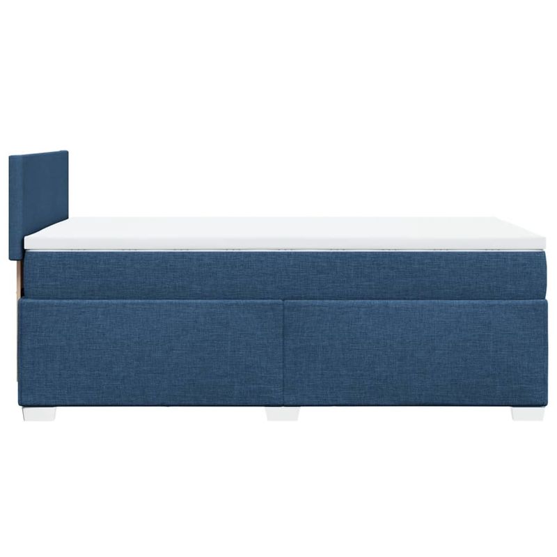 Casa si Gradina - Mobilier - Paturi si accesorii - Paturi - Pat box spring cu saltea, albastru, 80x200 cm, textil - Infinity.ro